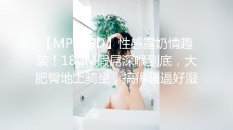 【MP4/HD】性感露奶情趣装！18CM假屌深喉到底，大肥臀地上骑坐，搞得骚逼好湿