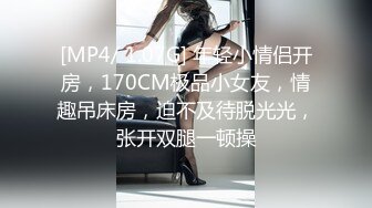 [MP4/ 1.07G] 年轻小情侣开房，170CM极品小女友，情趣吊床房，迫不及待脱光光，张开双腿一顿操