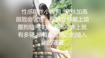 ✿性感黑丝小母狗✿黑丝加高跟致命诱惑，性感女神戴上项圈狗链 平时有多高冷床上就有多骚 抓着头发用力的插入她的骚逼