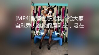 [MP4]眼镜性感尤物！给大家自慰秀！跪地假屌乳交，吸在玻璃门上后入