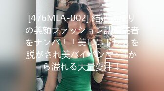 [476MLA-002] 結婚式帰りの美顔ファッション誌編集者をナンパ！！美しいドレスを脱がされ美パイパンマ○コから溢れる大量愛汁！