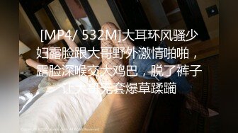 [MP4/ 532M]大耳环风骚少妇露脸跟大哥野外激情啪啪，露脸深喉交大鸡巴，脱了裤子让大哥无套爆草蹂躏