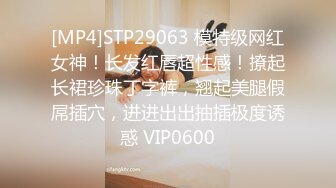 [MP4]STP29063 模特级网红女神！长发红唇超性感！撩起长裙珍珠丁字裤，翘起美腿假屌插穴，进进出出抽插极度诱惑 VIP0600