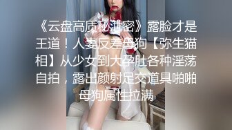 《云盘高质秘泄密》露脸才是王道！人妻反差母狗【弥生猫相】从少女到大孕肚各种淫荡自拍，露出颜射足交道具啪啪母狗属性拉满