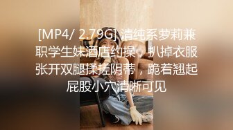 [MP4/ 2.79G] 清纯系萝莉兼职学生妹酒店约操，扒掉衣服张开双腿揉搓阴蒂，跪着翘起屁股小穴清晰可见