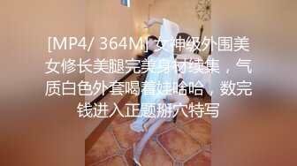 [MP4/ 364M] 女神级外围美女修长美腿完美身材续集，气质白色外套喝着娃哈哈，数完钱进入正题掰穴特写