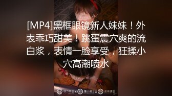 [MP4]黑框眼镜新人妹妹！外表乖巧甜美！跳蛋震穴爽的流白浆，表情一脸享受，狂揉小穴高潮喷水